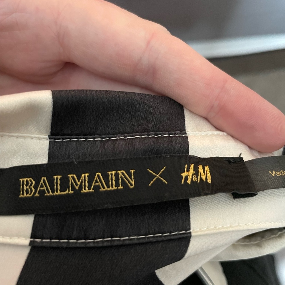 Balmain x H&M Black and White Striped Blouse - Picture 5 of 6